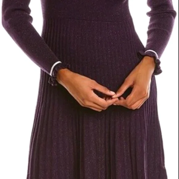 Nanette Lepore | Dresses | Womens Purple Glitter Nanette Lepore Sweater  Dress | Poshmark
